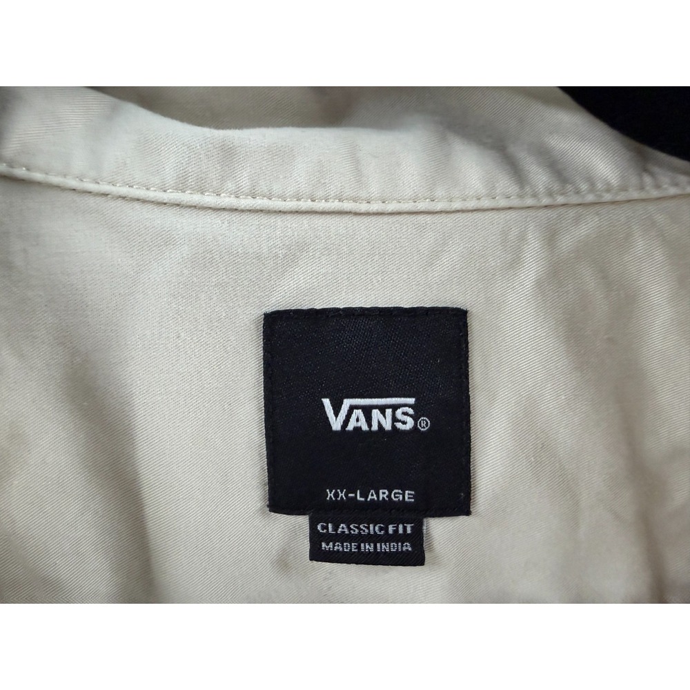 Vans Bayview Shirt Mens XXL Cream Shacket Skate Utility Y2K Chore Coat Work - Picture 9 of 11